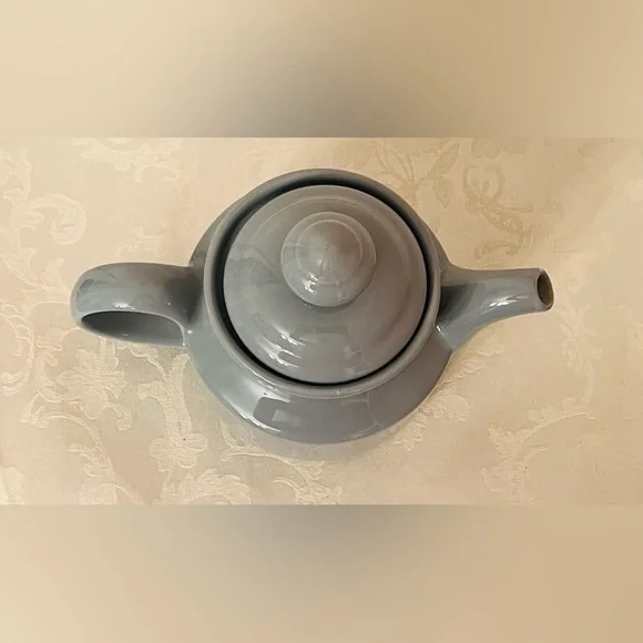Vintage Cottagecore Waechtersbach West Germany Gray Stoneware Large Teapot - Picture 5 of 14